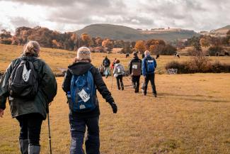 Groups save 20% during our walking festival Group walking near YHA Hartington Hall