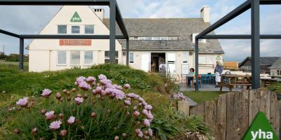 YHA Treyarnon Bay outdoor seating area YHA Treyarnon Bay External
