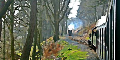 Ravenglass & Eskdale Railway Lake District Underpainting