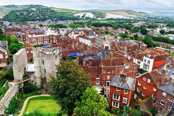 View of Lewes from Lewes Castle