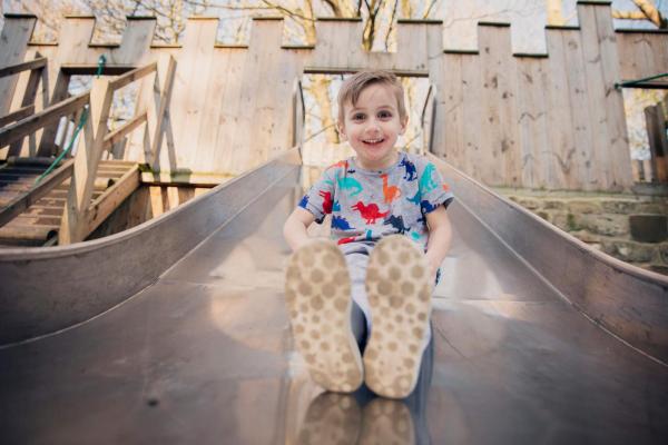 Fort slip in a park