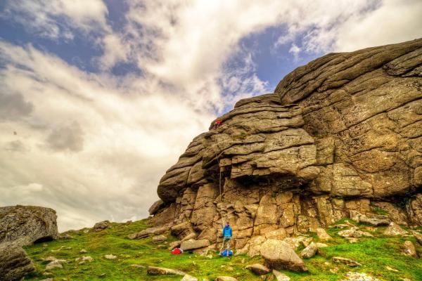 Climbers on Haytor, Dartmoor