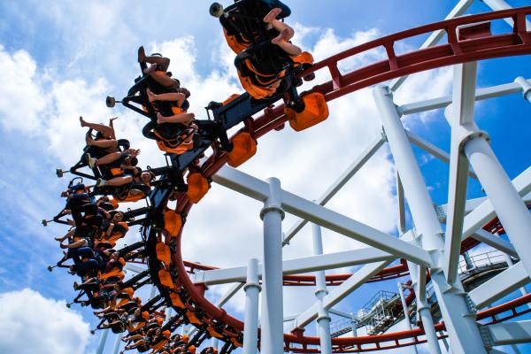 Rollercoaster at a theme park