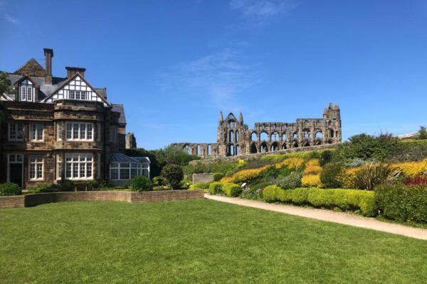 YHA Whitby hostel next to Whitby Abbey ruins