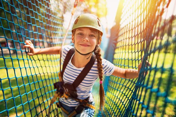 Teenager on Ropes Course