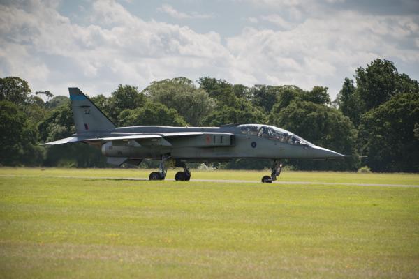 RAF Cosford, jet preparing for take off