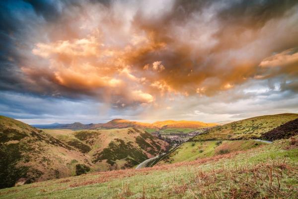 View up the Carding Mill Valley