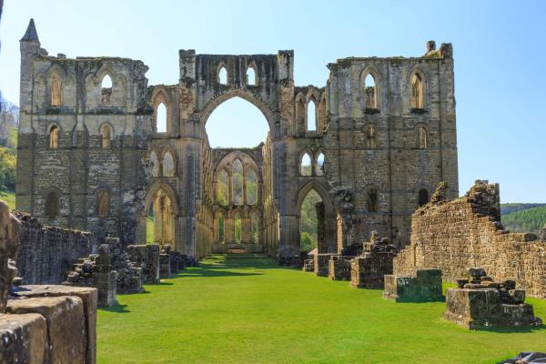 Rievaulx Abbey ruins in North Yorkshire