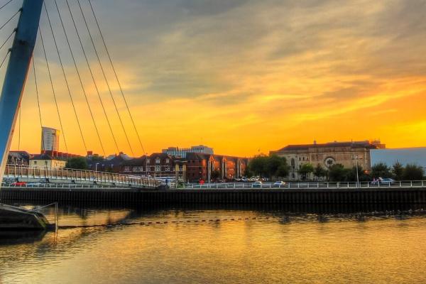 Dylan Thomas Centre from the Sail (Millennium) Bridge