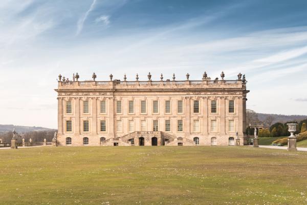 Chatsworth House, a grand stately home in the countryside