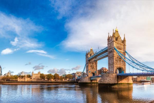 View of London bridge on a sunny day