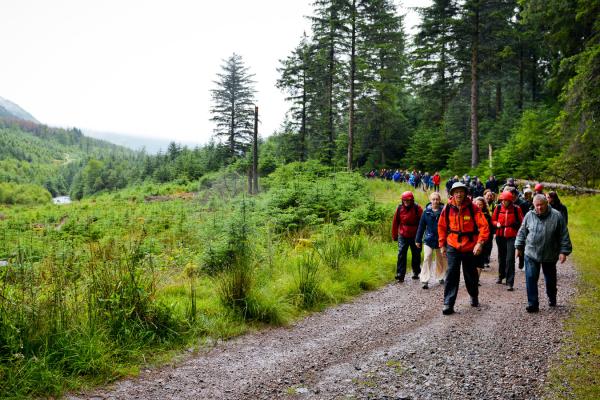 Group on a YHA walk from YHA Black Sail