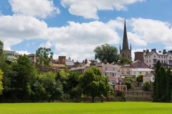 View of St Mary's Church in Ross-on-Wye. Herefordshire