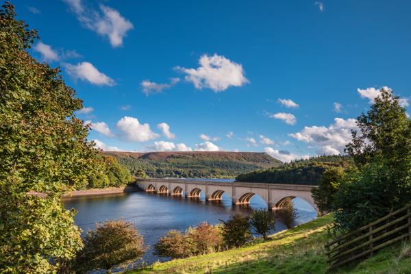 View of Ladybower on a sunny day