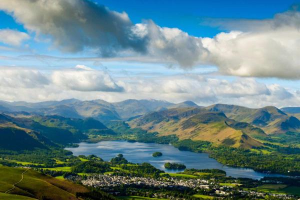 View of Lake in the North of the Lake district