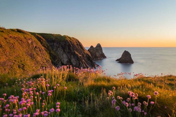 Pembrokeshire coast at sunset