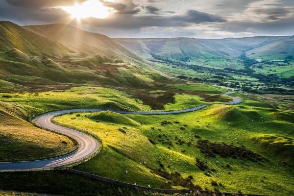 View of Derbyshire landscape