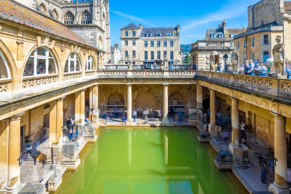 View of roman bath in Bath