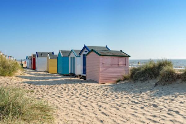 Beach Huts near Southwold Pier, Suffolk