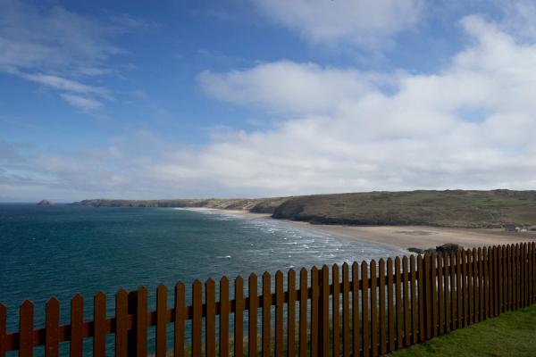 View of beach from YHA Perranporth