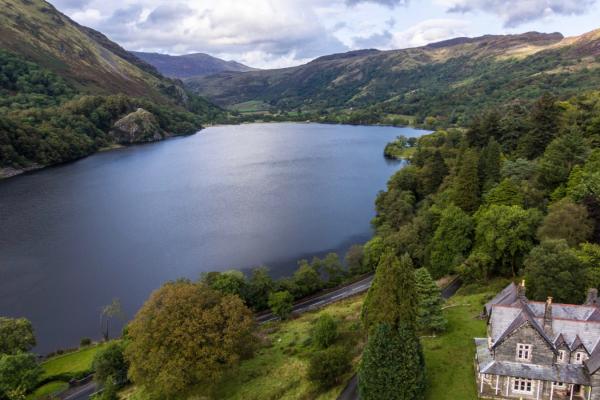 Birds eye view of YHA Snowdon Bryn Gwynant