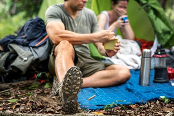 Camping couple