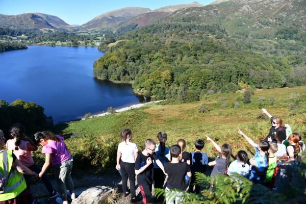 Group of children at YHA Langdale on a Generation Green residential