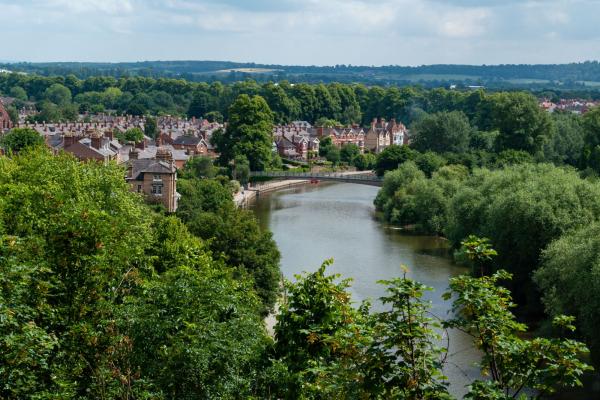 Shrewsbury aerial view