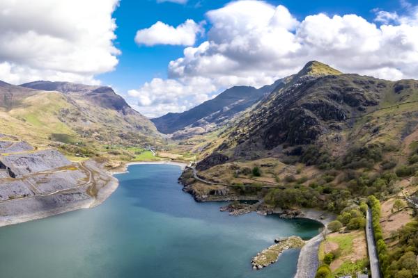 Llanberis lake view in Snowdonia