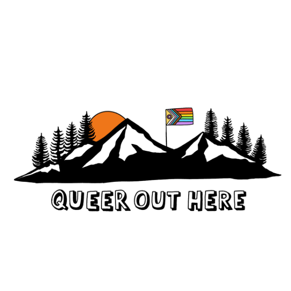 Queer Out Here logo