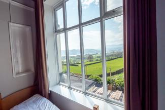 YHA Windermere bedroom with view out of the window