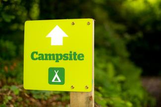 YHA Eden Project campsite sign