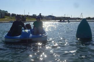 Boating pond, Hove, where we saw the jellyfish