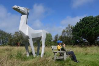 Horse sculpture near YHA Coverack