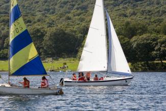 Boats on a lake at Coniston