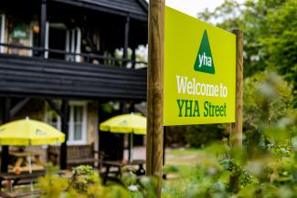 YHA Street sign