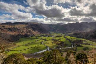 View of Castle Cragg from Borrowdale