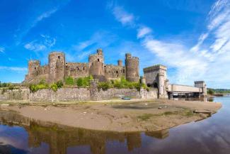 Conwy Castle on a sunny day