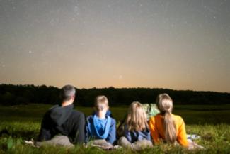 Family under stars