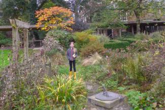 Girl stood in the garden at YHA Chester Trafford Hall