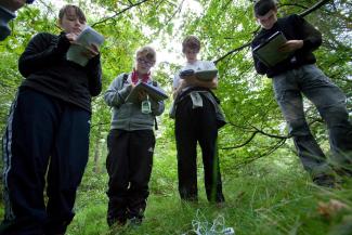 Young people on a YHA geography school trip