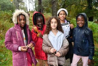 Group of children outdoors at YHA Langdale