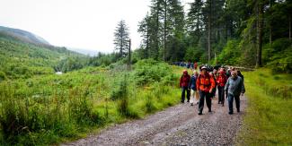 Group on a YHA walk from YHA Black Sail