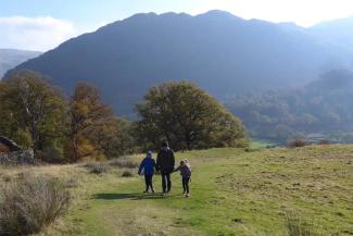 Jenny's family out on a hike