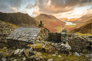 A view of Buttermere from Warnscale Bothy in the Lake District