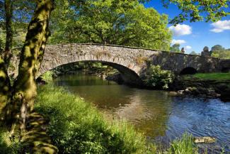 Stone bridge over a river