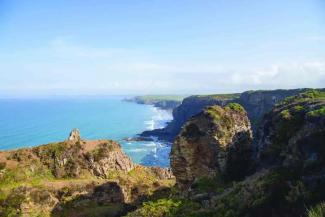 View over cliffs on Pembrokeshire coast