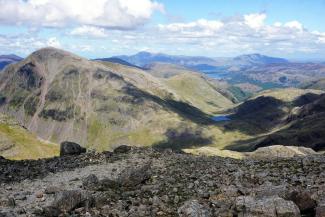 View of Scafell Pike on a sunny day