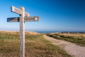 South Downs public footpath sign