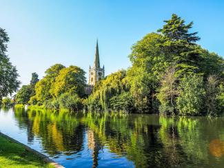 View of Stratford-upon-Avon on a sunny day